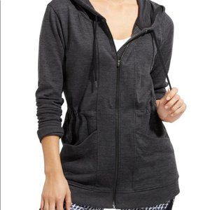 Athleta Blissful Gray Cya Drawstring Hoodie Sz XXS
